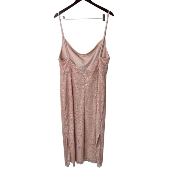 NWOT Anthropologie Forever That Girl Dunne Beaded Midi Dress Blush Pink Size 14 - Picture 3 of 9